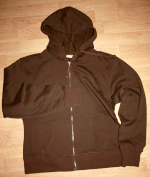 Kapuzensweatjacke Braun Gr. XL